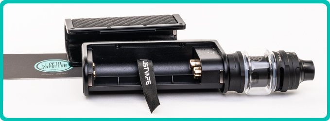 Logement des accus Kit Thelema Q200 Pro Lost Vape